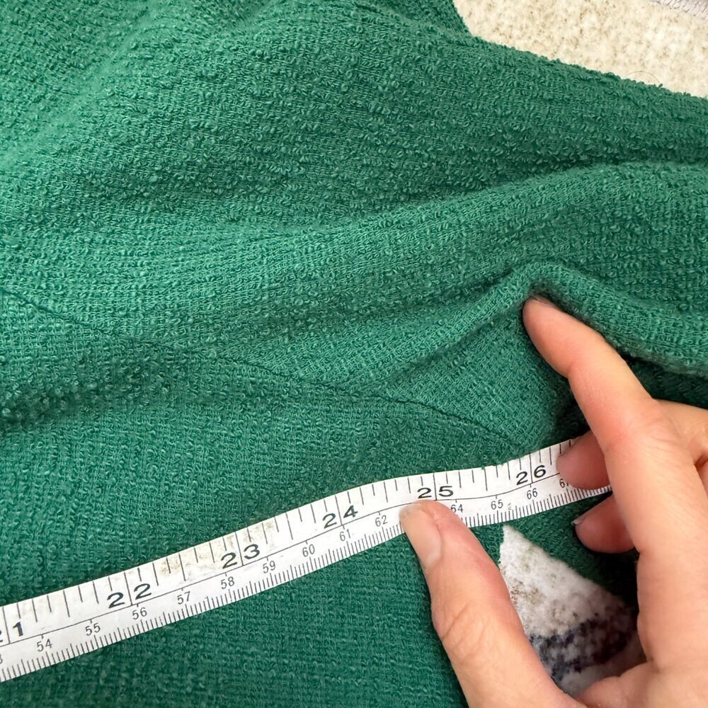 Madewell Textured Long Sleeve V Neck Top Size 2X Green - Picture 5 of 6